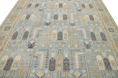 Modern Khotan Wool Rug 9 X 12