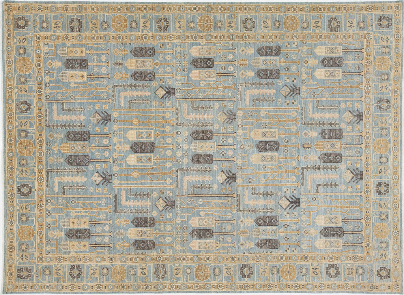 Modern Khotan Wool Rug 9 X 12