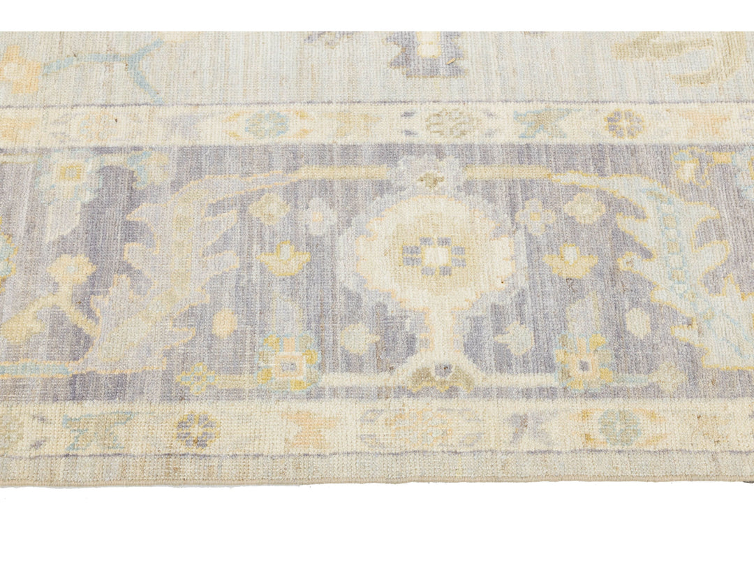 Modern Oushak Wool Rug 9 X 12