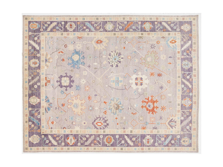 Modern Oushak Wool Rug 9 X 12