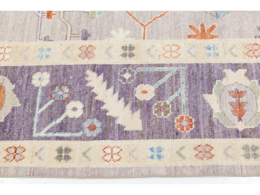 Modern Oushak Wool Rug 9 X 12