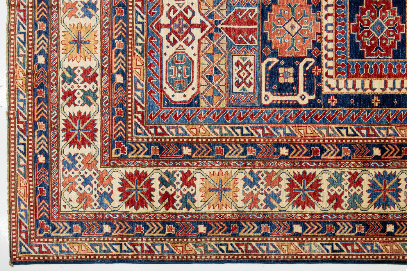 Modern Kazak Wool Rug 6 X 8