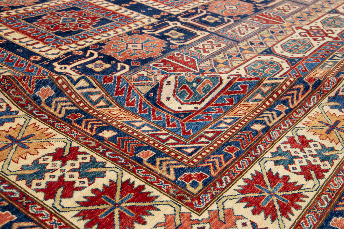 Modern Kazak Wool Rug 6 X 8