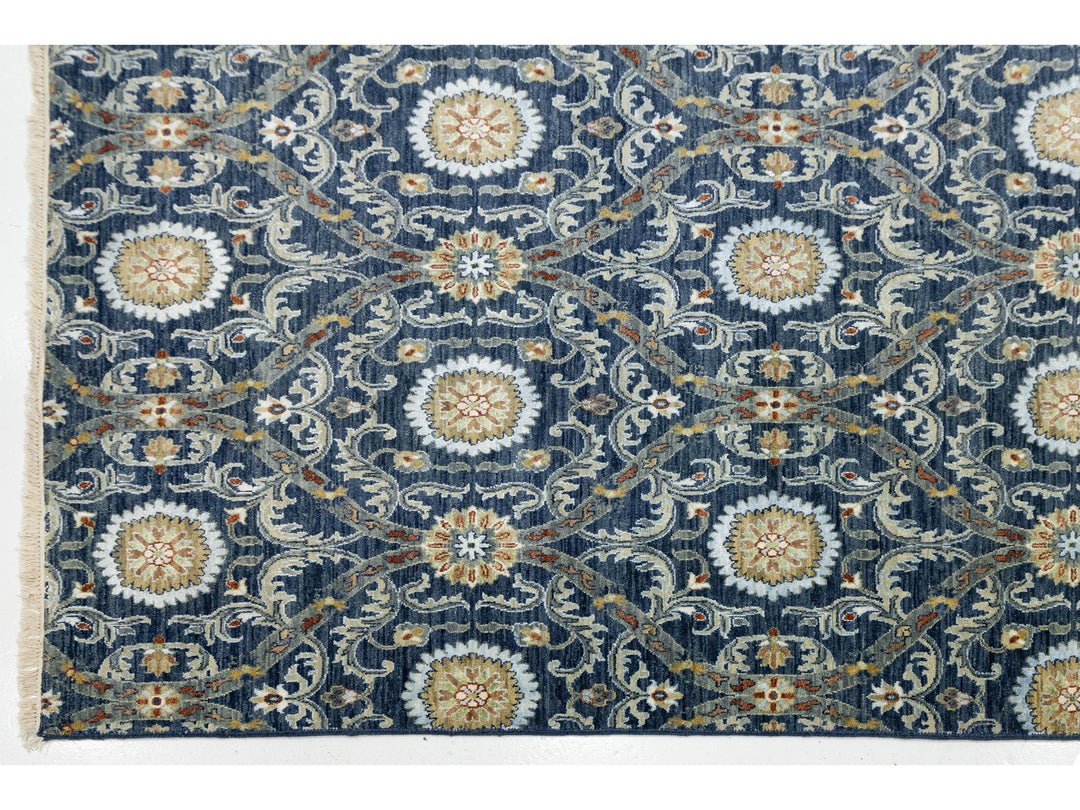 Modern Ikat Wool Rug 13 X 20