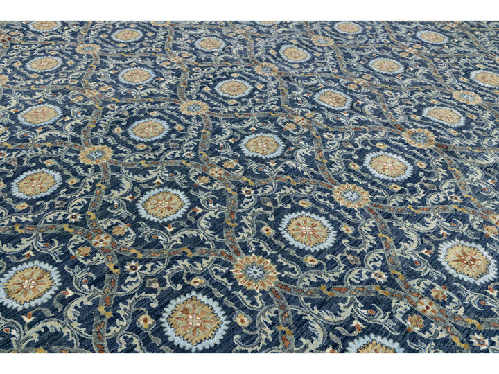 Modern Ikat Wool Rug 13 X 20