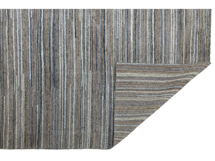 Modern Indian Wool Rug 12 X 15