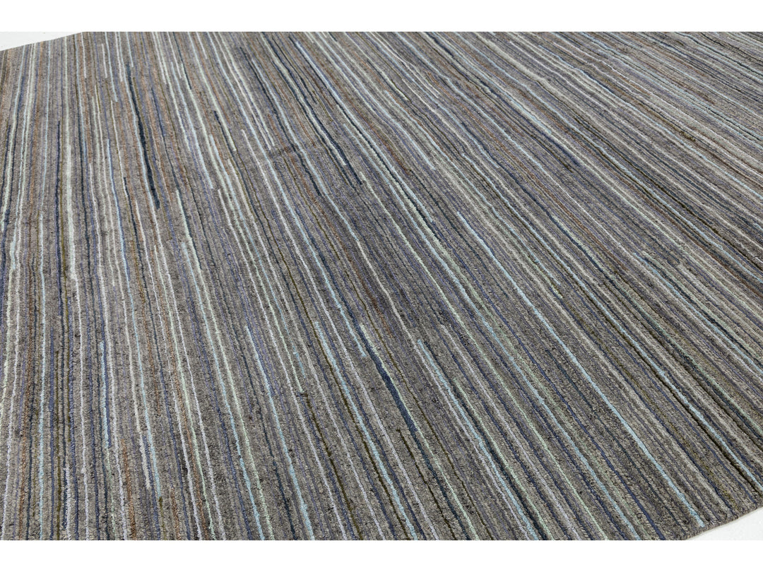 Modern Indian Wool Rug 12 X 15