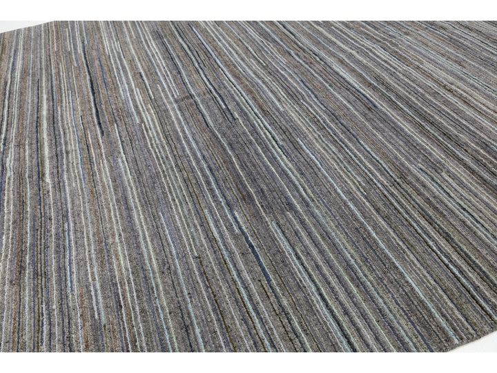 Modern Indian Wool Rug 12 X 15