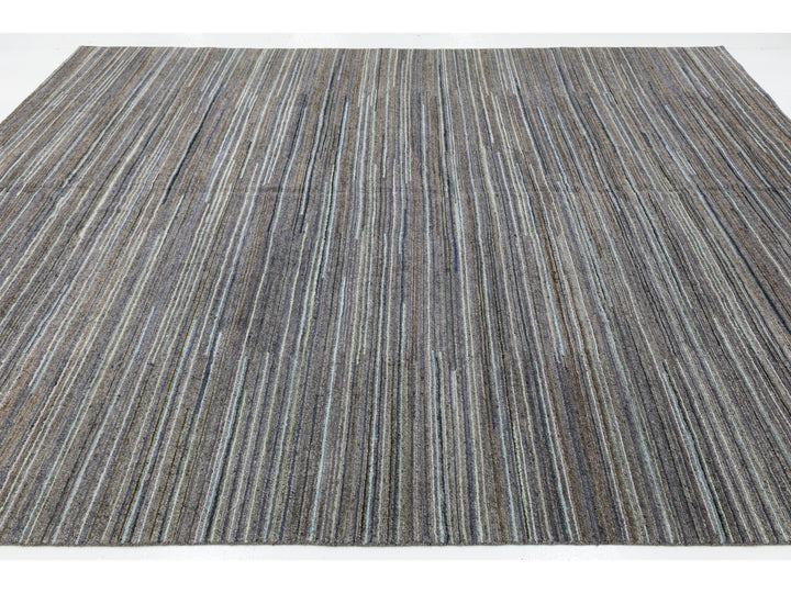 Modern Indian Wool Rug 12 X 15