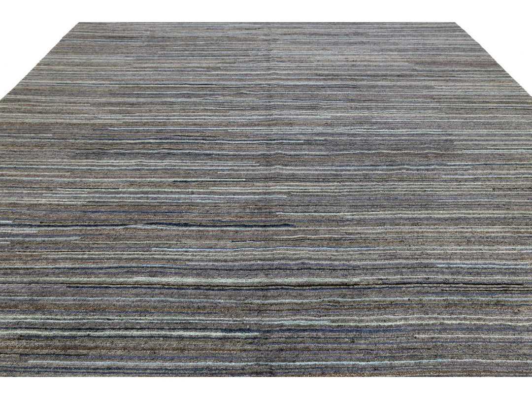 Modern Indian Wool Rug 12 X 15