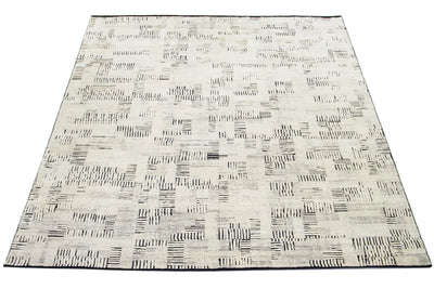 Modern Abstract Wool and Silk Rug 12 X 15