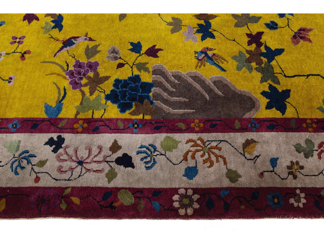 Antique Art Deco Chinese Rug 9 X 12