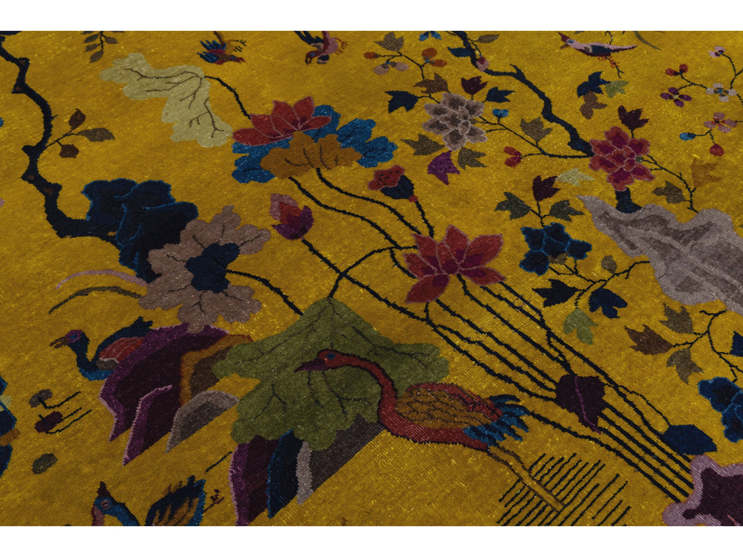 Antique Art Deco Chinese Rug 9 X 12