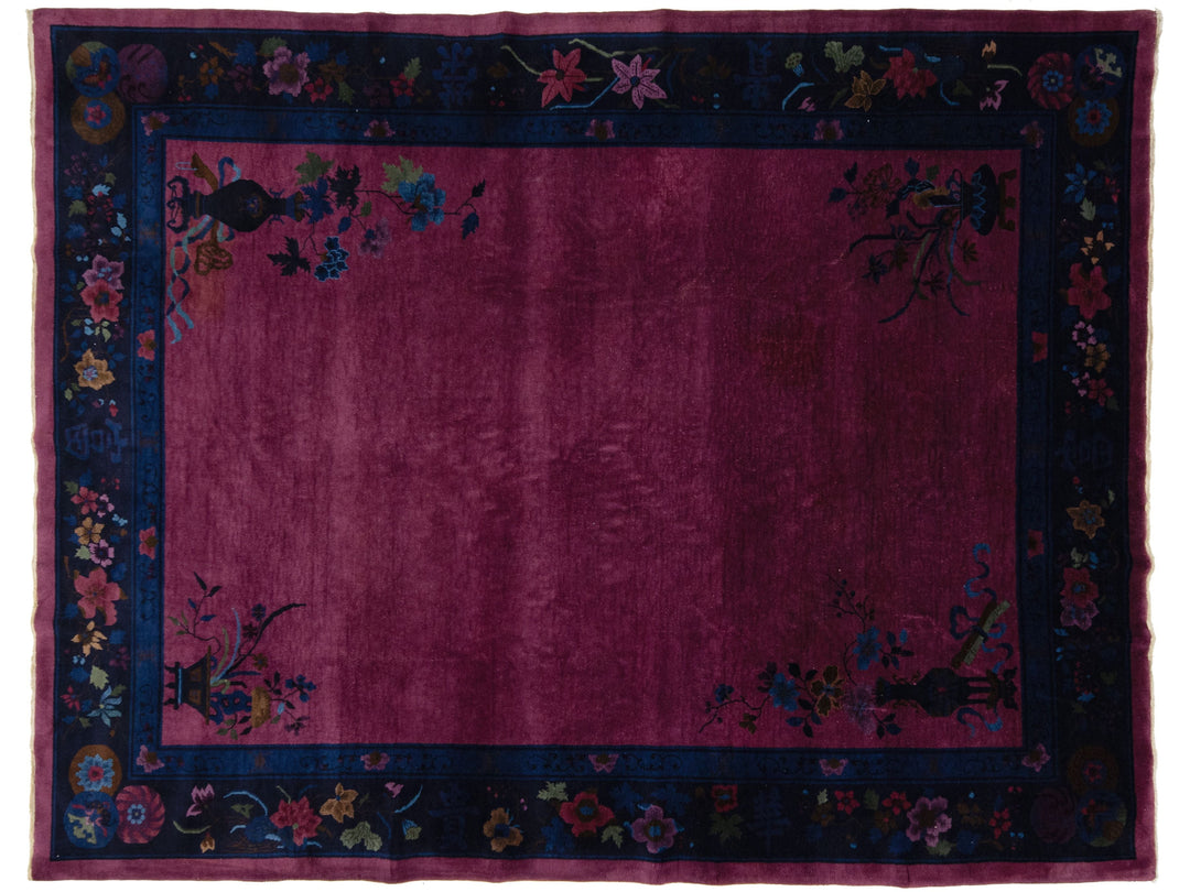 Antique Art Deco Chinese Rug 9 X 12