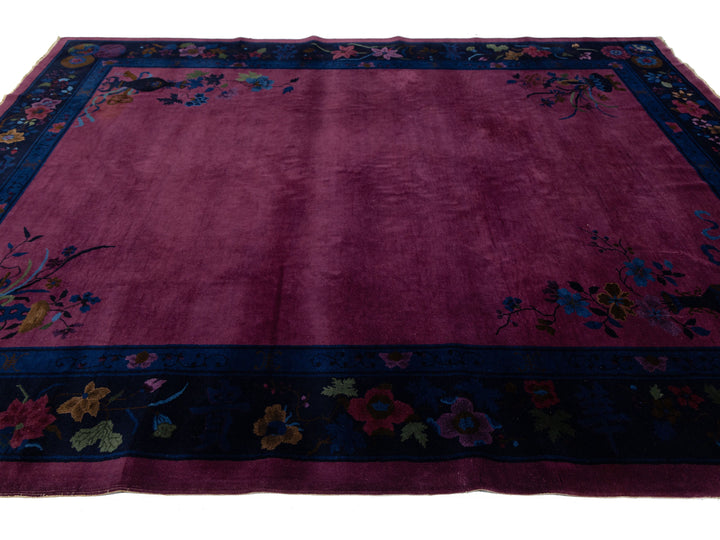 Antique Art Deco Chinese Rug 9 X 12