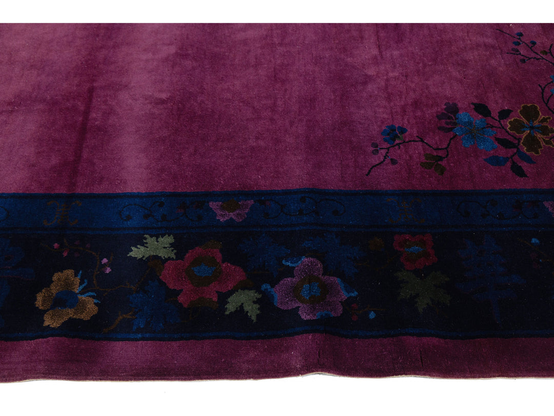 Antique Art Deco Chinese Rug 9 X 12