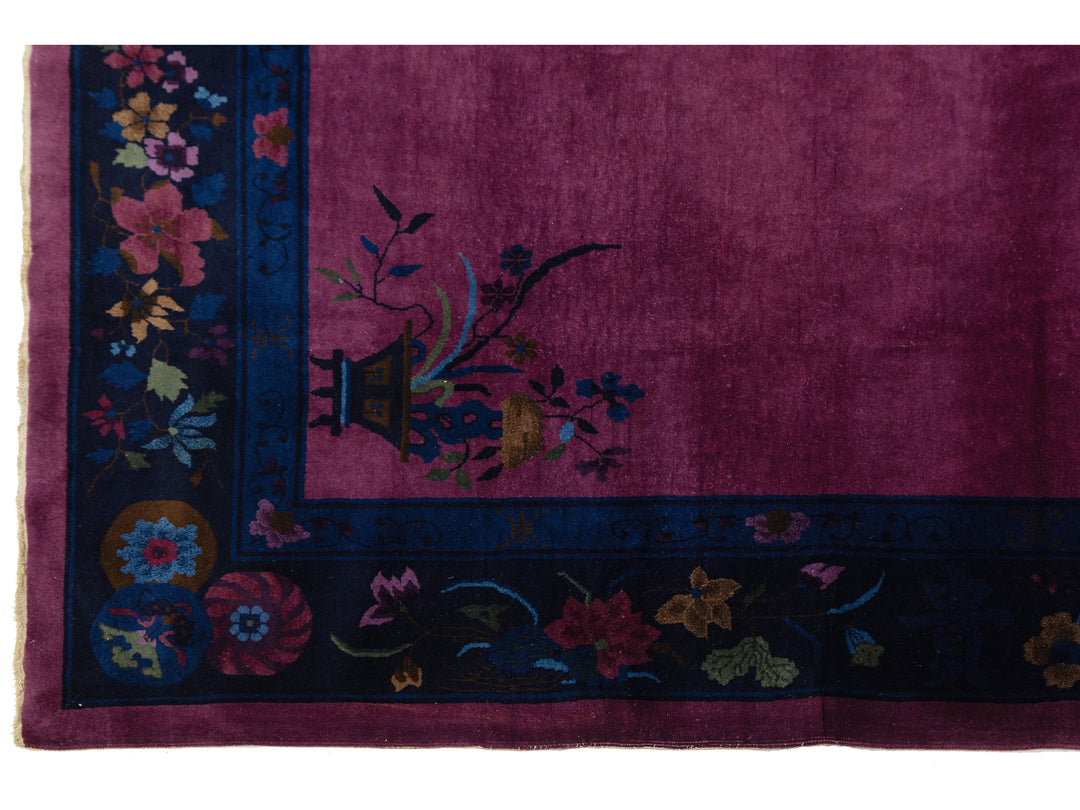 Antique Art Deco Chinese Rug 9 X 12
