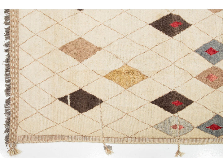 Modern Moroccan Wool Rug 9 X 13