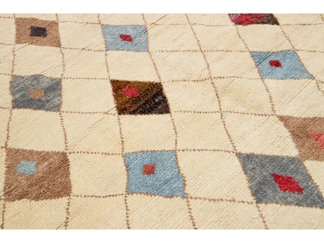 Modern Moroccan Wool Rug 9 X 13