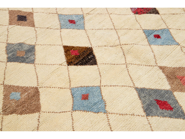 Modern Moroccan Wool Rug 9 X 13