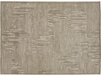 Modern Moroccan Wool Rug 10 X 14