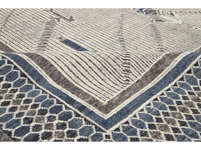 Transitional Oushak Wool Rug 9 X 12