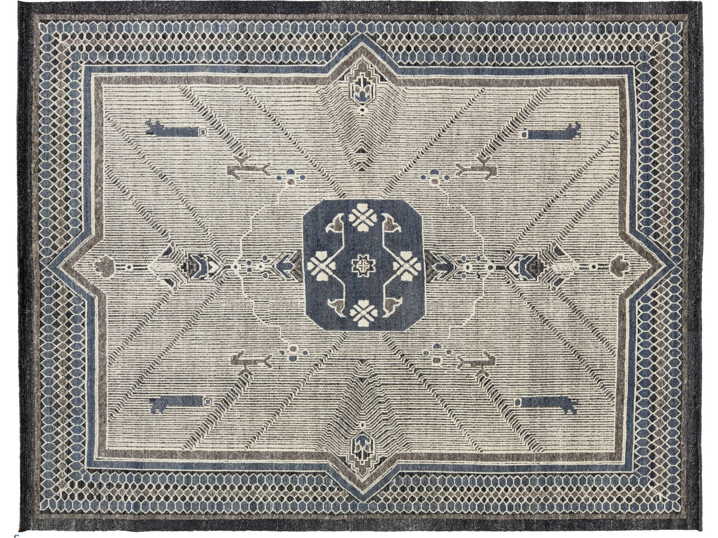 Transitional Oushak Wool Rug 9 X 12