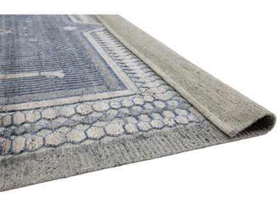 Transitional Oushak Wool Rug 9 X 12