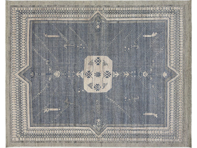 Transitional Oushak Wool Rug 9 X 12