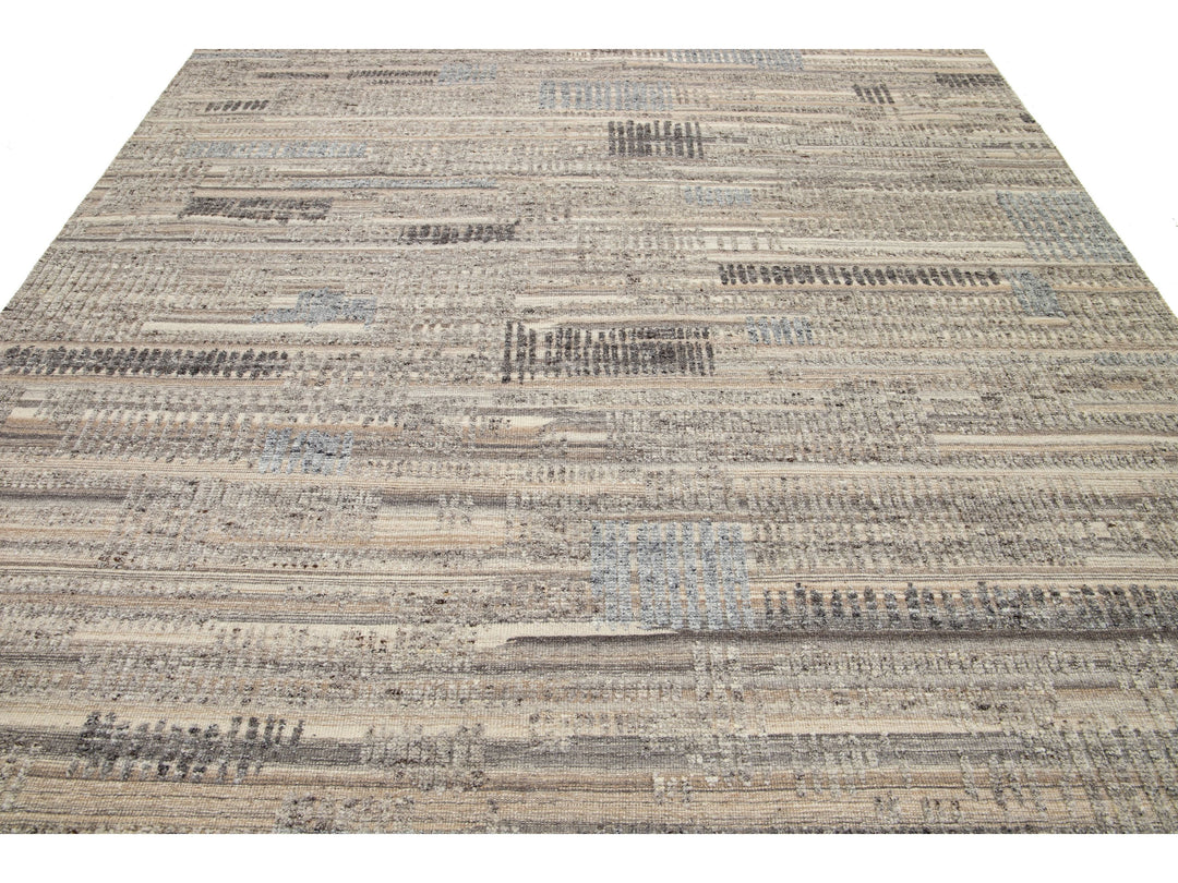 Modern Moroccan Wool Rug 9 X 12
