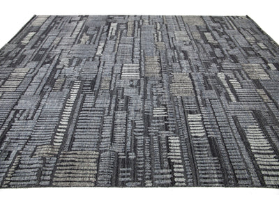 Modern Moroccan Wool Rug 9 X 12