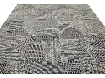 Modern Moroccan Wool Rug 9 X 12