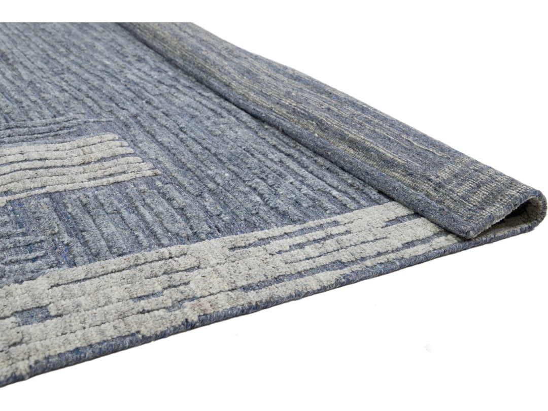 Modern Moroccan Wool Rug 12 X 15