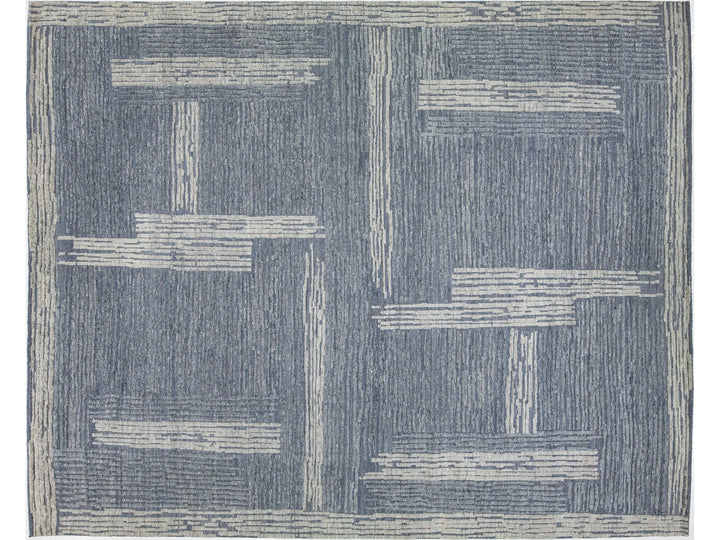 Modern Moroccan Wool Rug 12 X 15