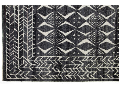 Modern Moroccan Wool Rug 12 X 15