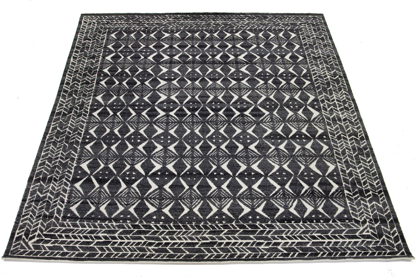 Modern Moroccan Wool Rug 12 X 15