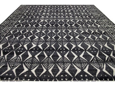 Modern Moroccan Wool Rug 12 X 15