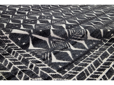 Modern Moroccan Wool Rug 12 X 15