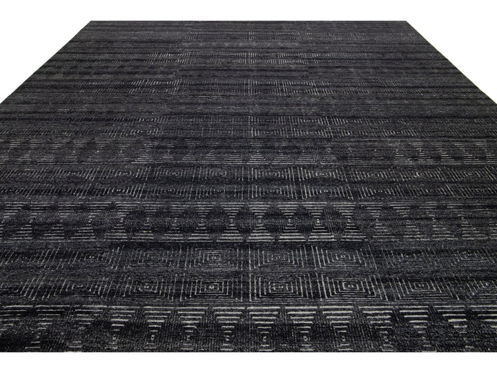 Modern Moroccan Wool Rug 12 X 15