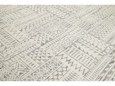 Modern Moroccan Wool Rug 12 X 15