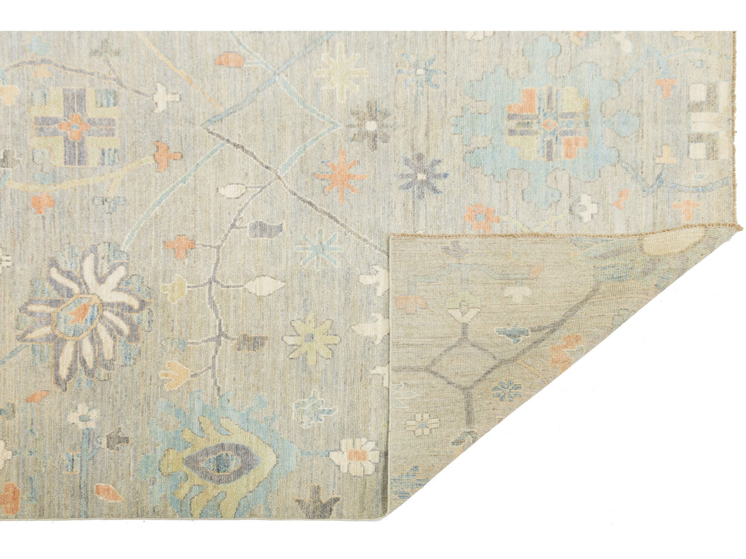 Modern Oushak Wool Rug 8 X 10