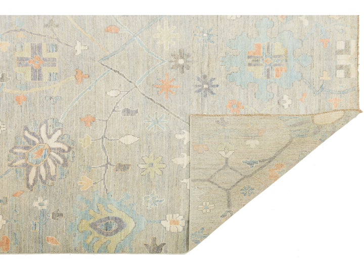 Modern Oushak Wool Rug 8 X 10