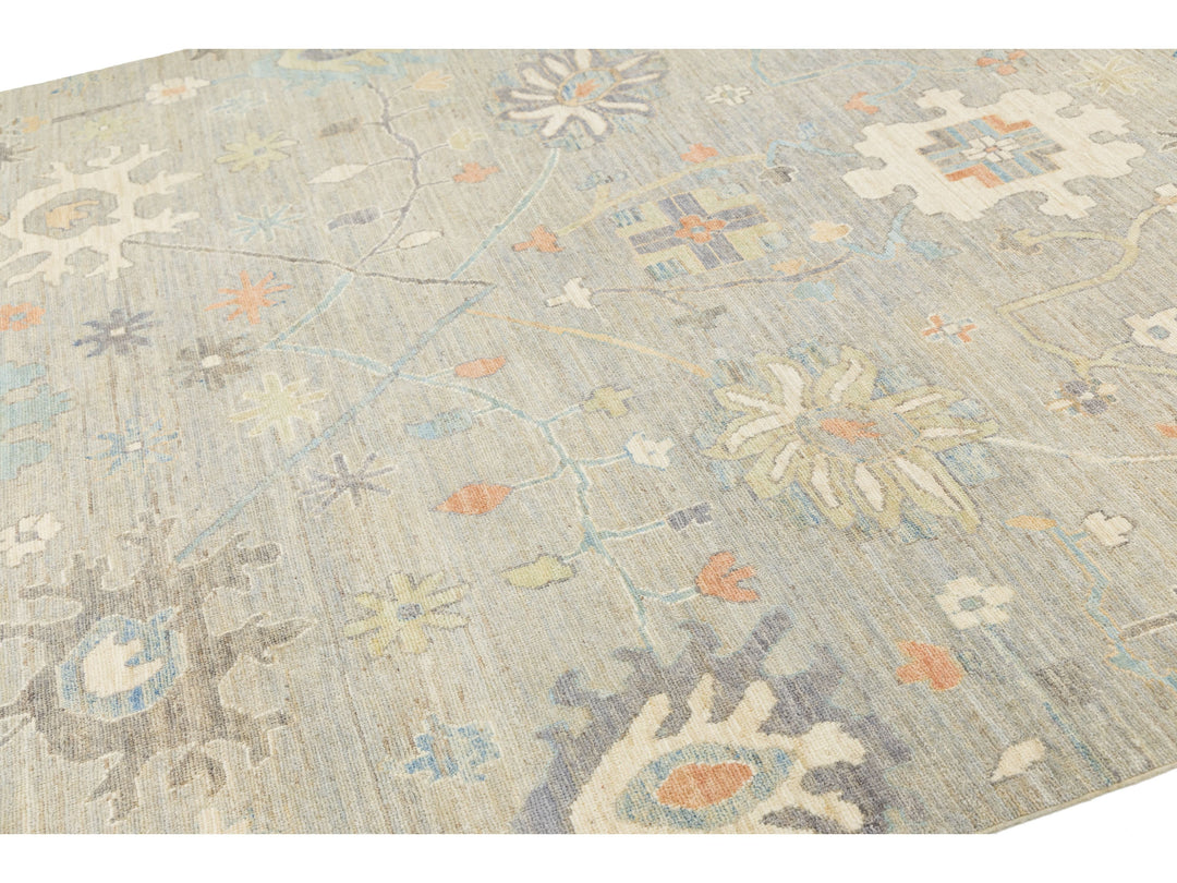 Modern Oushak Wool Rug 8 X 10