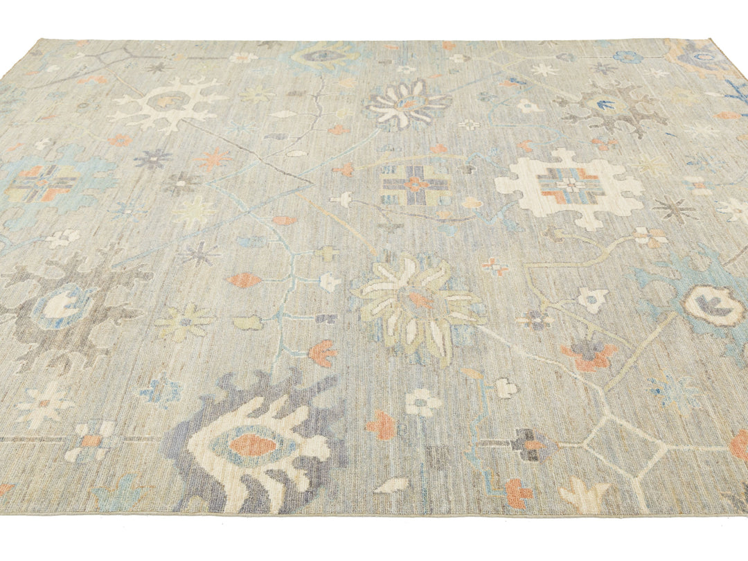 Modern Oushak Wool Rug 8 X 10