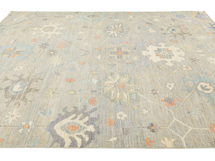 Modern Oushak Wool Rug 8 X 10