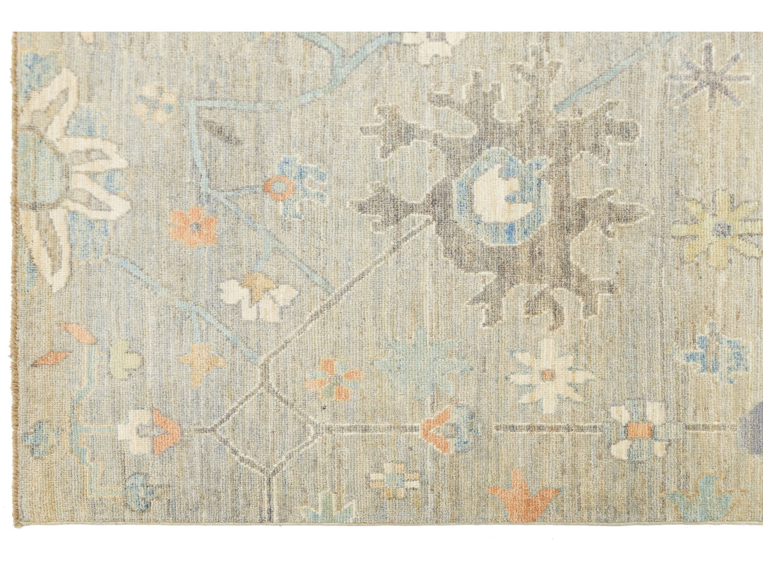 Modern Oushak Wool Rug 8 X 10