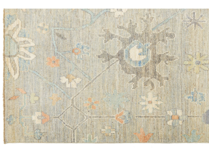 Modern Oushak Wool Rug 8 X 10