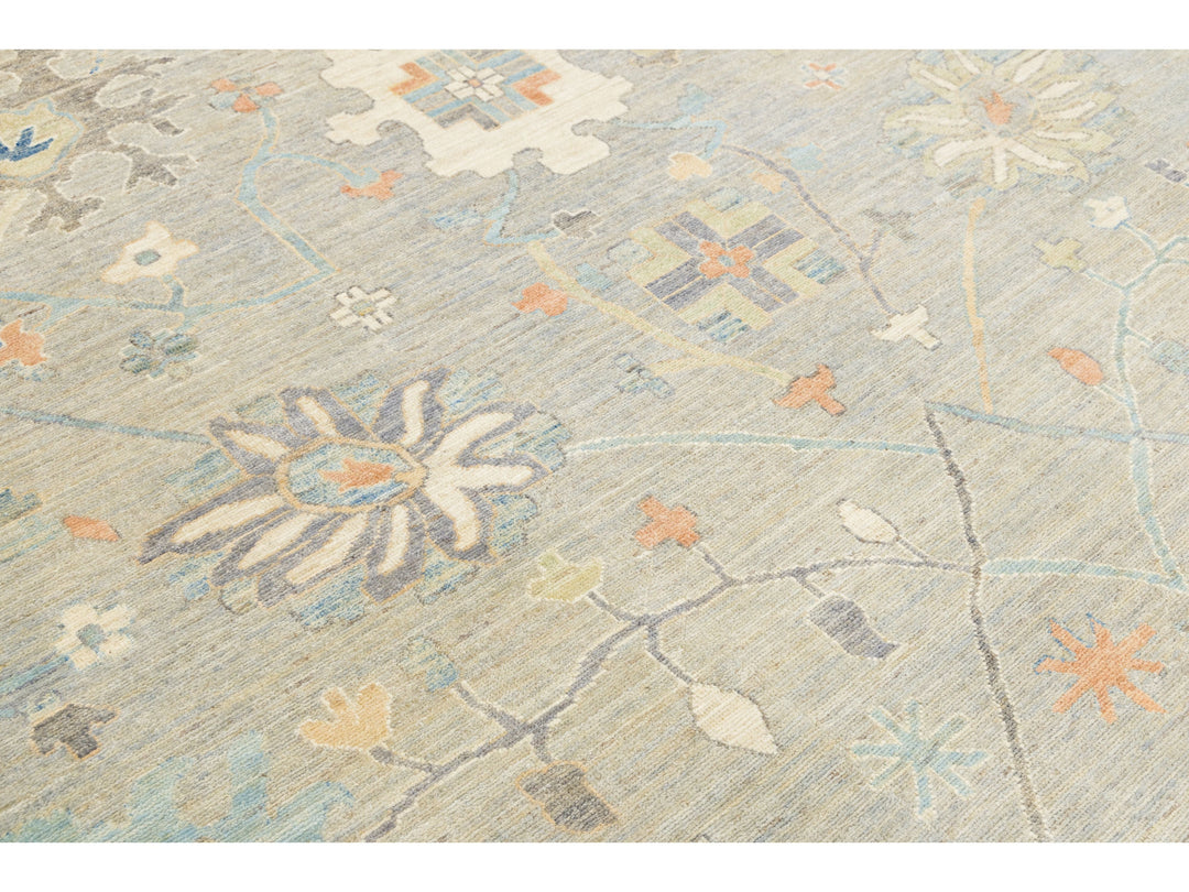 Modern Oushak Wool Rug 8 X 10