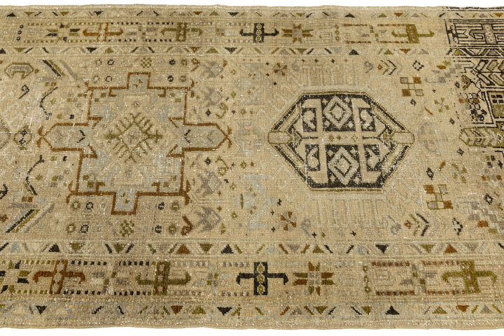 Antique Heriz Wool Runner 3 X 11