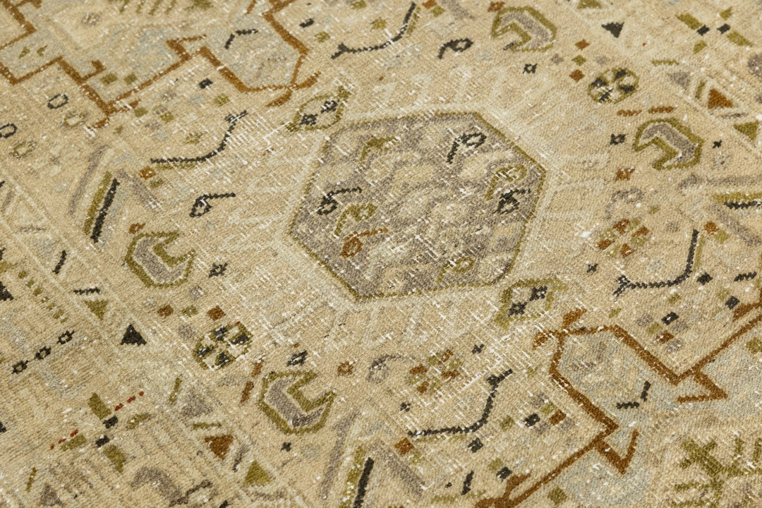 Antique Heriz Wool Runner 3 X 11